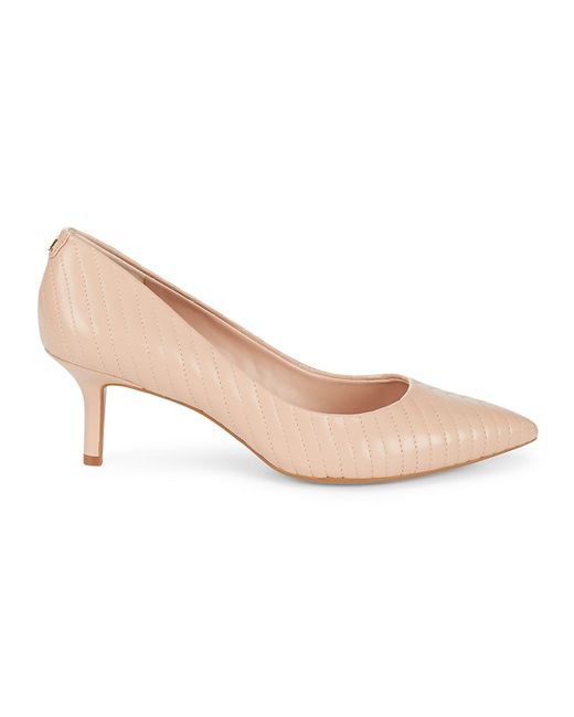 Karl Lagerfeld Rosette Leather Point Toe Pumps