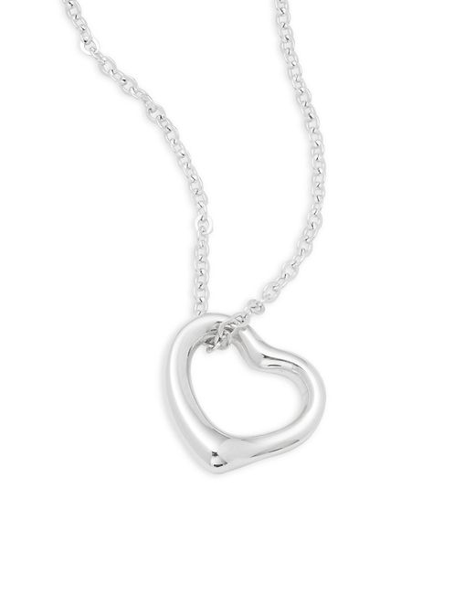 Saks Fifth Avenue Sterling Open Heart Pendant Necklace