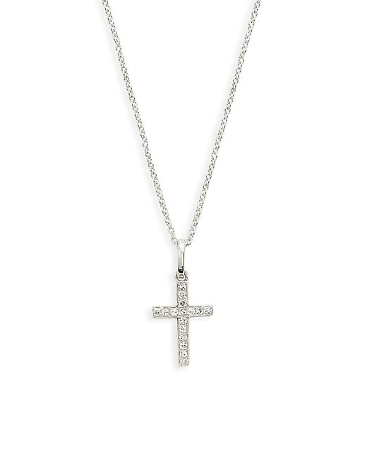 Saks Fifth Avenue 14K Natural Diamond Cross Pendant Necklace