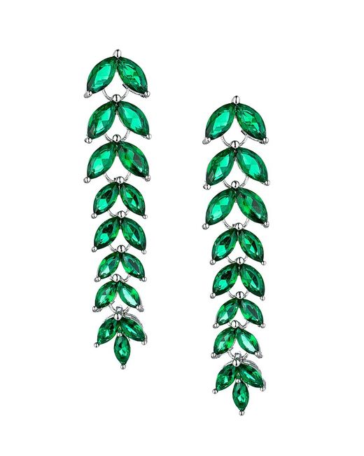 Eye Candy LA Luxe Emerald Crystal Drop Earrings