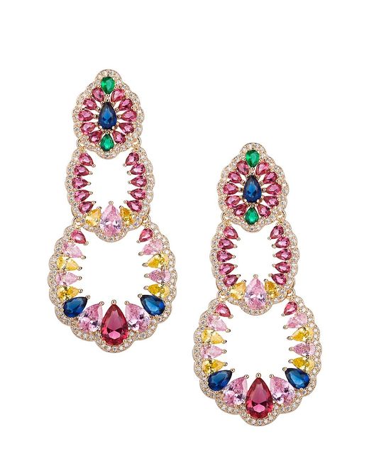 Eye Candy LA Luxe Goldtone Crystal Drop Earrings