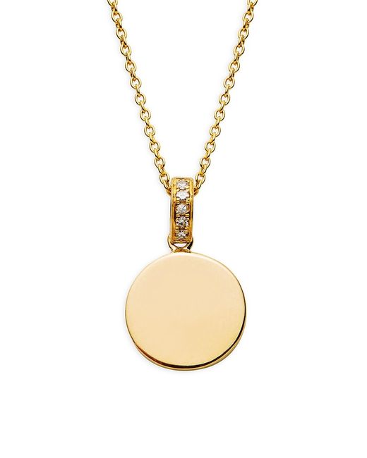 Saks Fifth Avenue 14K Diamond Round Pendant Necklace