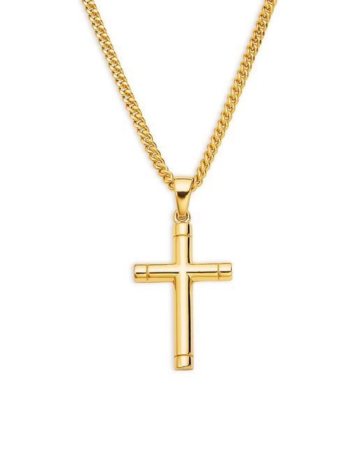 Saks Fifth Avenue Goldplated Sterling Cross Pendant Necklace