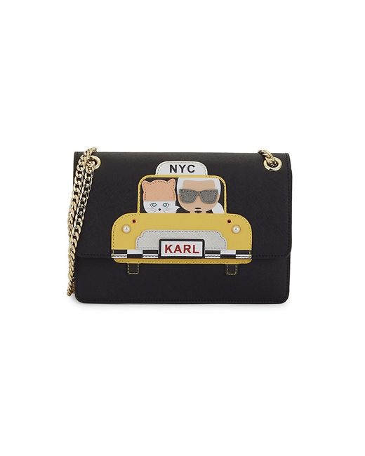 Karl Lagerfeld Maybelle Faux Pearl Embellished Taxi Crossbody Bag