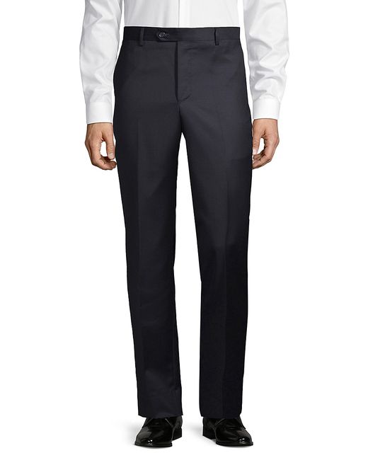 Saks Fifth Avenue Made in Italy Flat-Front Wool Pants