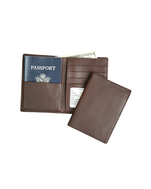 ROYCE New York RFID Blocking Leather Passport Case