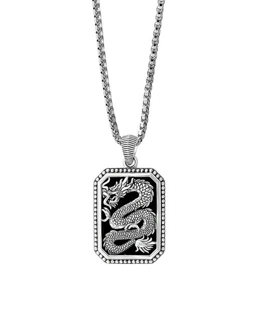 Effy Onxy Sterling Dragon Pendant Necklace