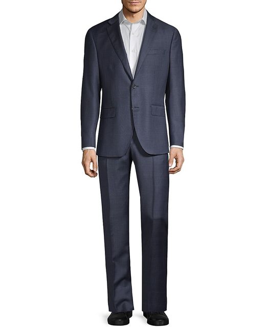 Saks Fifth Avenue Made in Italy Modern-Fit Check Wool Suit