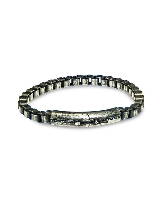 Jean Claude Gunmetal-Tone Sterling Box Chain Bracelet