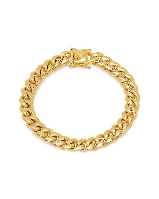 Anthony Jacobs 18K Goldplated Stainless Steel Miami Cuban Chain Link Bracelet