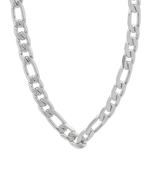 Anthony Jacobs Stainless Steel Figaro-Link Necklace