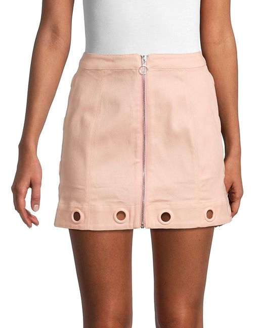 For Love and Lemons Stretch-Cotton Mini Skirt