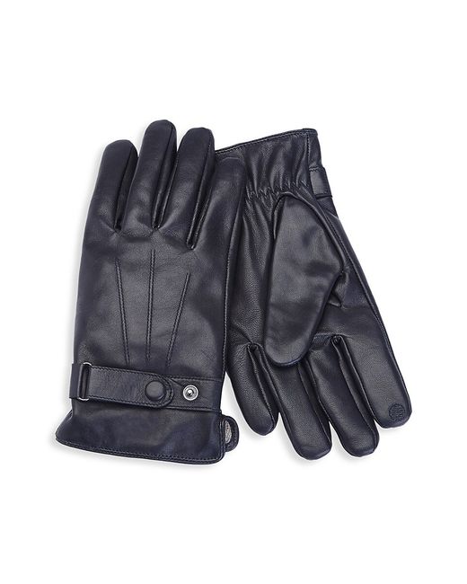 ROYCE New York Cashmere Lined Touchscreen Leather Gloves