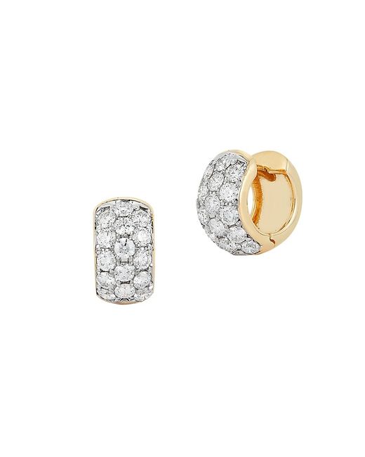Nephora 14K Diamond Huggie Earrings