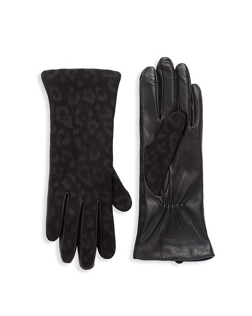 Saks Fifth Avenue Tonal Print Cashmere Gloves