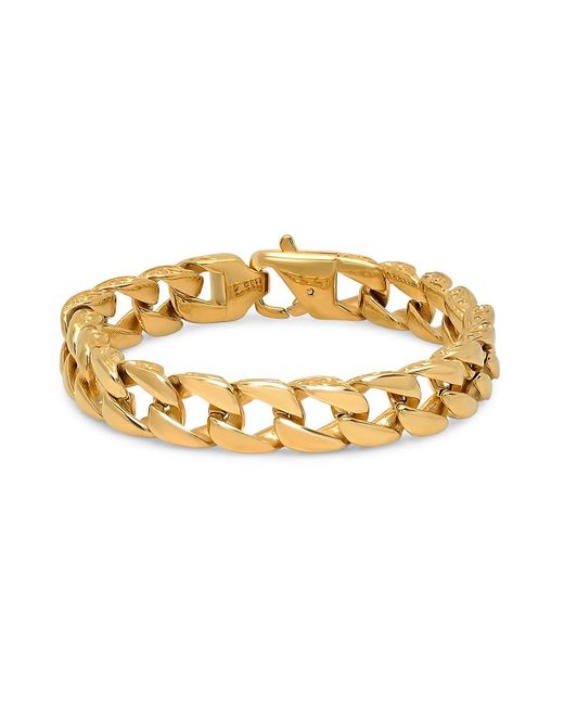 Anthony Jacobs 18K Goldplated Stainless Steel Chain Link Bracelet