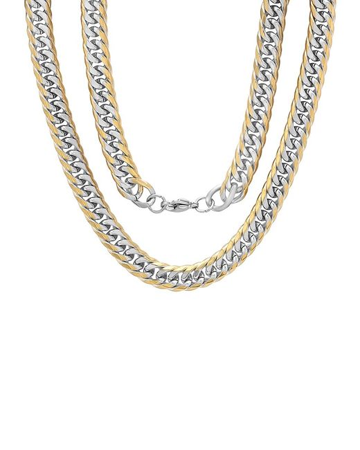Anthony Jacobs 18K Goldplated Stainless Steel Cuban Chain Link Necklace/24