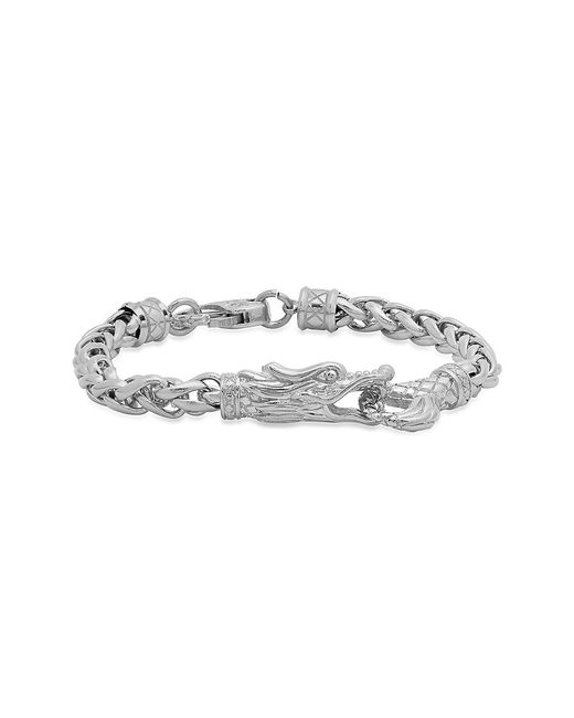 Anthony Jacobs Stainless Steel Dragon Chain Bracelet