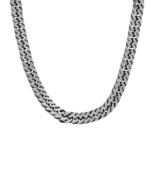 Anthony Jacobs Stainless Steel Curb Link Chain Necklace