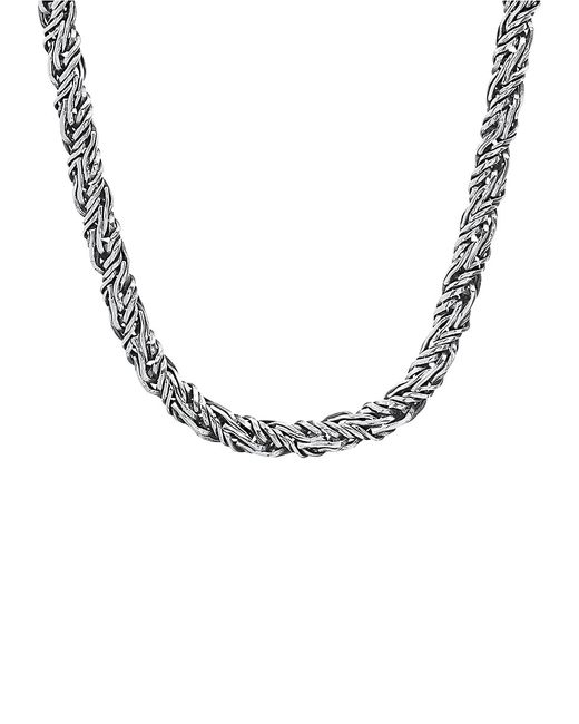 Anthony Jacobs Stainless Steel Flat Chain Necklace