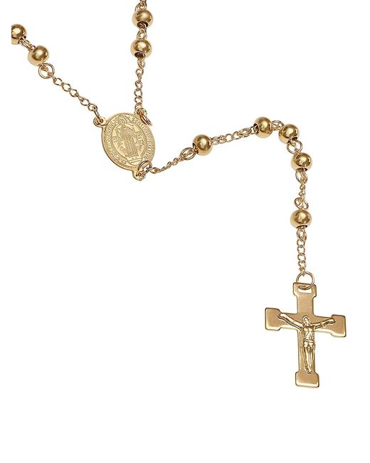 Anthony Jacobs 18K Goldplated Stainless Steel Beaded Rosary Necklace