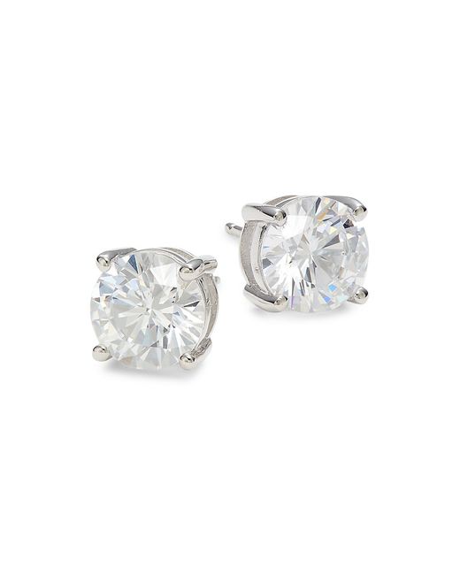 Lafonn Platinum-Plated Sterling Simulated Diamond Stud Earrings