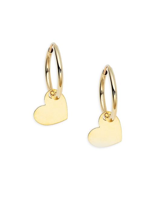 Saks Fifth Avenue Made in Italy 14K Heart Drop Earrings