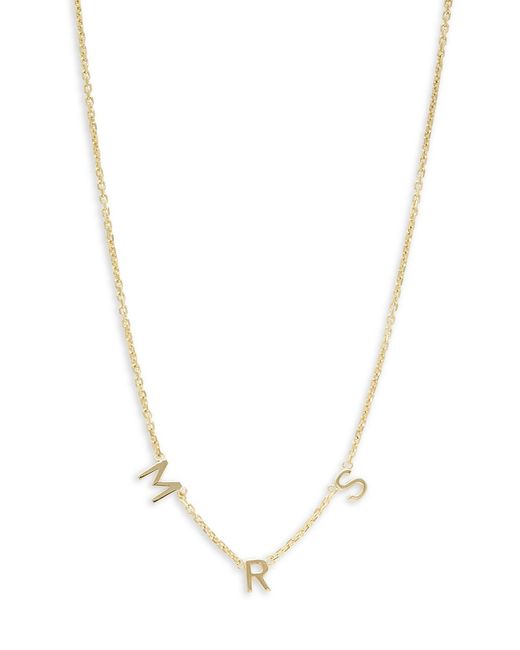 Saks Fifth Avenue Made in Italy 14K MRS Necklace