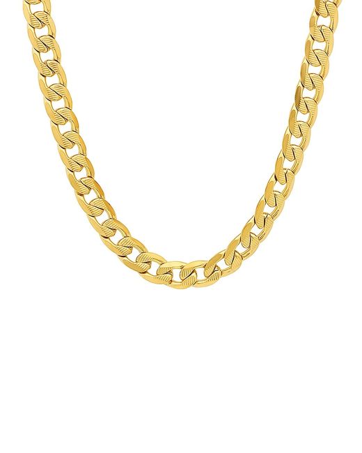 Anthony Jacobs 18K Goldplated Stainless Steel Figaro Chain Link Necklace