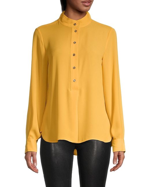 Tommy Hilfiger Button-Front Long-Sleeve Top