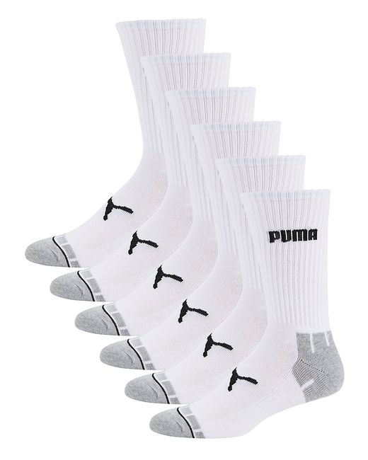 Puma 6-Pair Logo Crew Socks