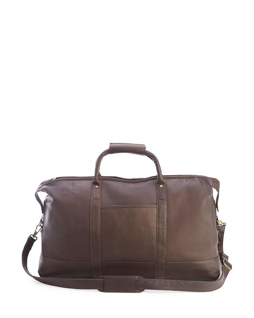 ROYCE New York Colombian Leather Luxury Weekender Duffel Bag