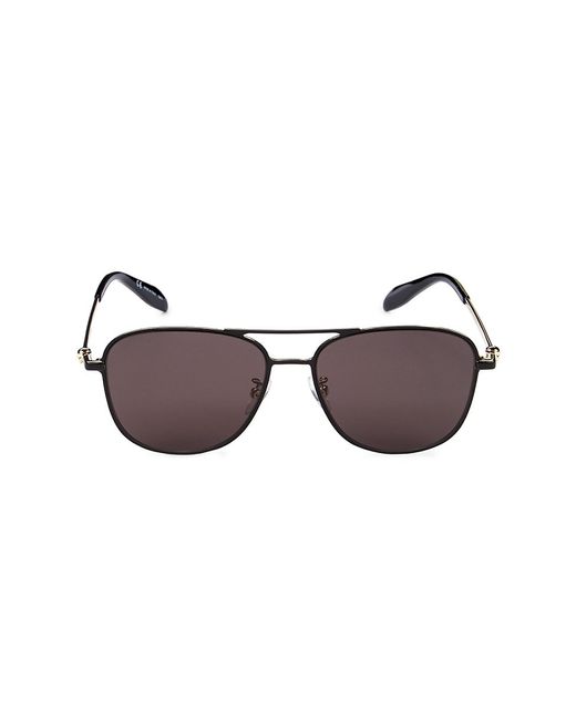Alexander McQueen 56MM Aviator Sunglasses