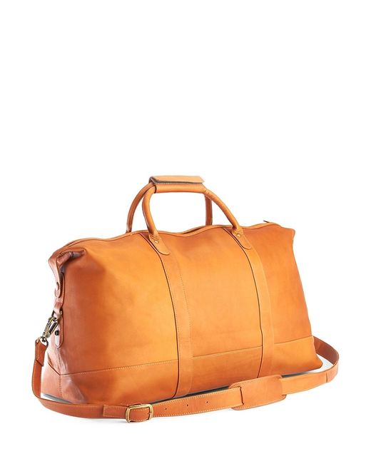ROYCE New York New York Colombian Leather Luxury Weekender Duffel Bag