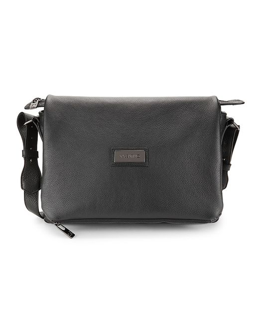 Valentino Bags by Mario Valentino Omer Pebbled-Leather Messenger Bag