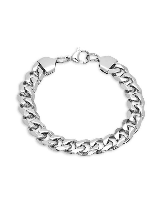 Anthony Jacobs Stainless Steel Cuban-Link Chain Bracelet