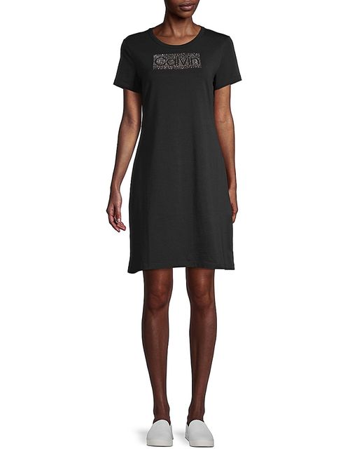 Calvin Klein Embellished Logo T-Shirt Dress