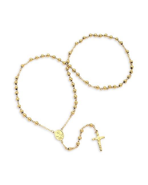 Anthony Jacobs 18K Goldplated Stainless Steel Rosary Necklace