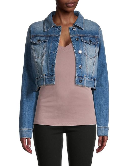 True Religion Fitted Cropped Trucker Jacket