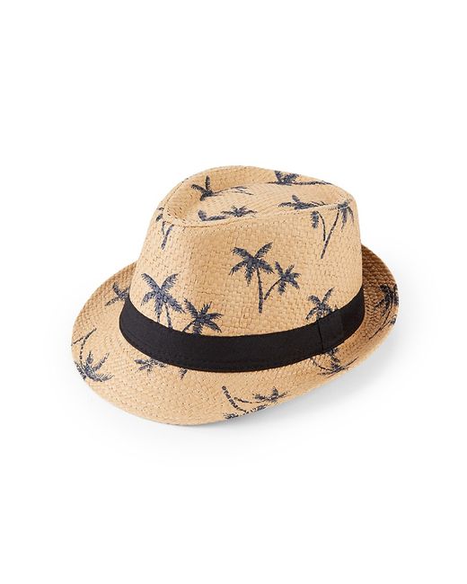 Marcus Adler Palm Tree-Print Straw Hat
