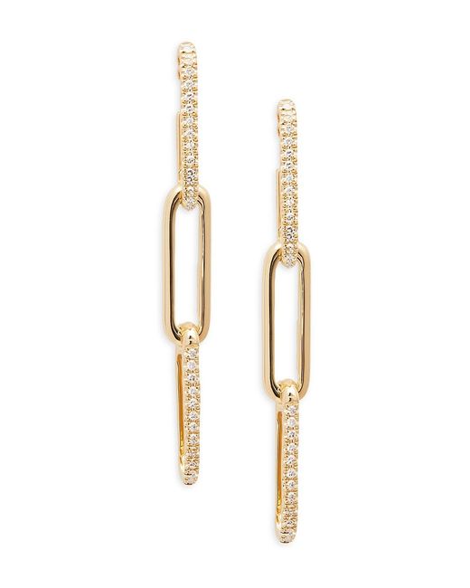 Saks Fifth Avenue 14K Diamond Link Drop Earrings