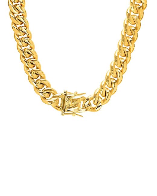 Anthony Jacobs 18K Goldplated Stainless Steel Miami Cuban Chain Necklace/24