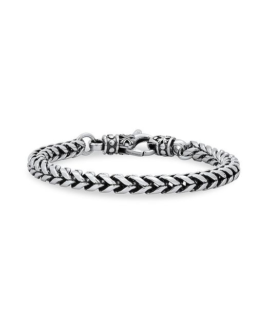 Anthony Jacobs Stainless Steel Wheat Chain Bracelet