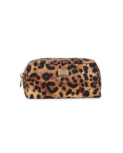 Dolce & Gabbana Leopard-Print Logo Pouch