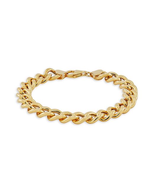 Saks Fifth Avenue Made in Italy 18K Goldplated Sterling GOS Curb-Link Chain Bracelet