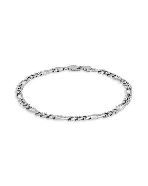 Saks Fifth Avenue Made in Italy Rhodium-Plated Sterling Figaro Chain Bracelet