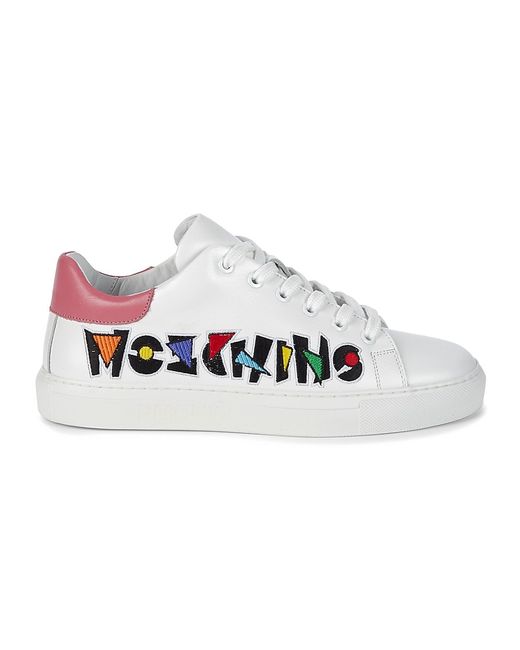 Moschino Low-Top Leather Logo Sneakers 38 8