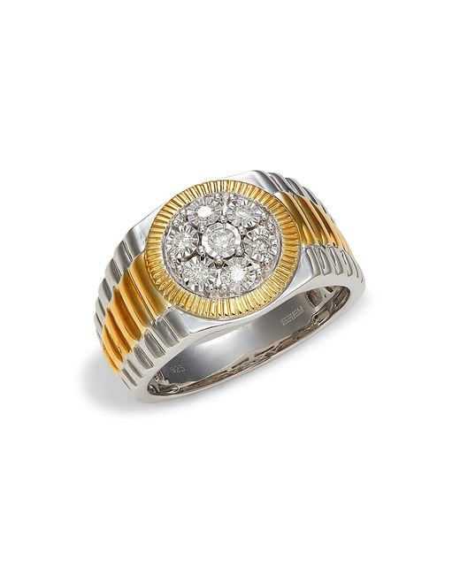 Effy Two-Tone Sterling Diamond Ring