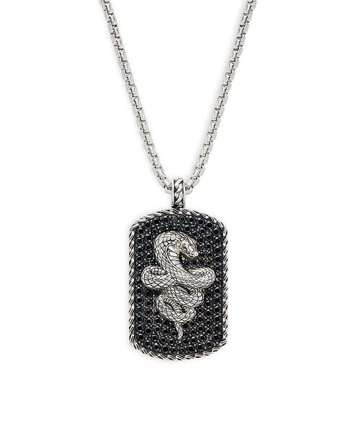Effy Sterling Silver Spinel Snake Pendant Necklace