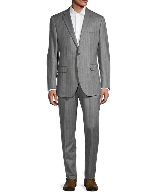 Saks Fifth Avenue Modern-Fit Striped Wool Suit